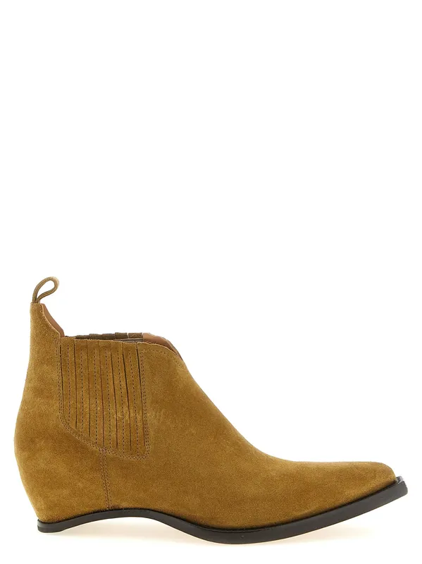 Western Chelsea Heel-Less Boots And Ankle Boots Brown