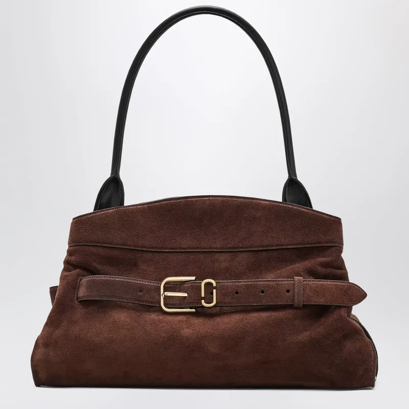 Dakota Bag In Suede Dark Brown - Marc Jacobs