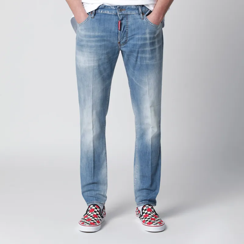 Skater Light-Wash Stretch Denim Jeans In Blue