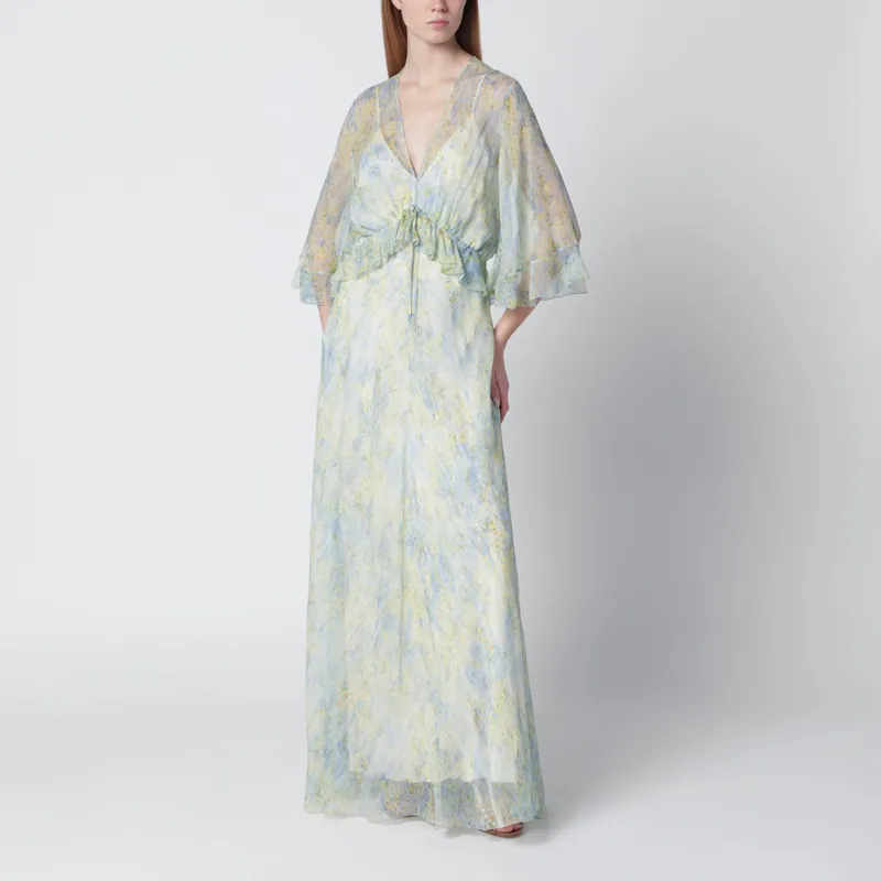 Long Dress With Floral Pattern - Alberta Ferretti