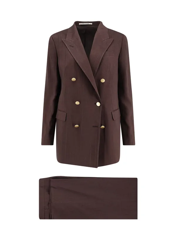 Jasmine Pinstripe Linen And Viscose Suit - Tagliatore