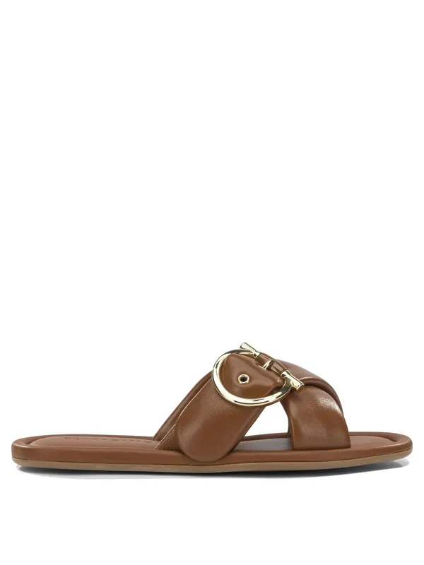 Elyzia Sandals Brown - Ferragamo