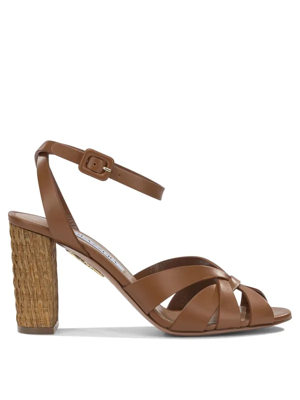 Copacabana 85mm Sandals Brown - Aquazzura