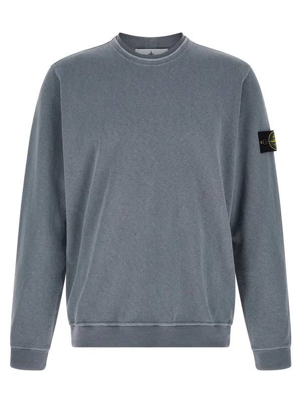 Brushed Cotton Sweatshirt Blue - Stone Island