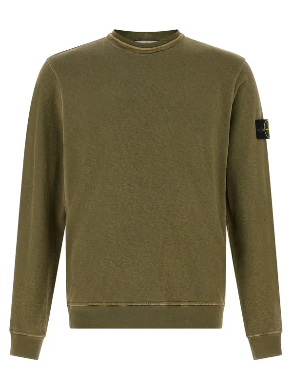 Brushed Cotton Sweatshirt Green - Stone Island