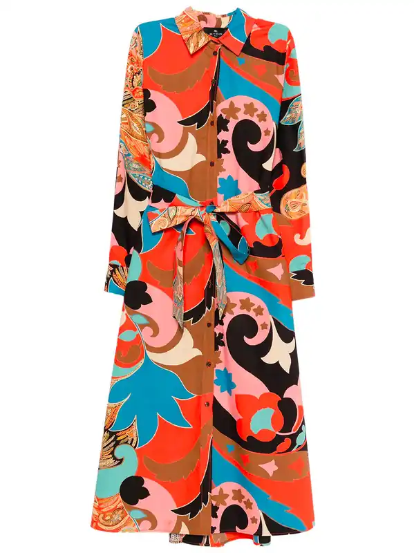 Midi Dress With Belt - Etro