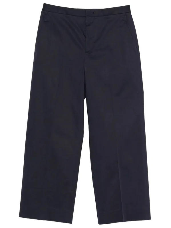 Angel Pressed-Crease Cotton Trousers