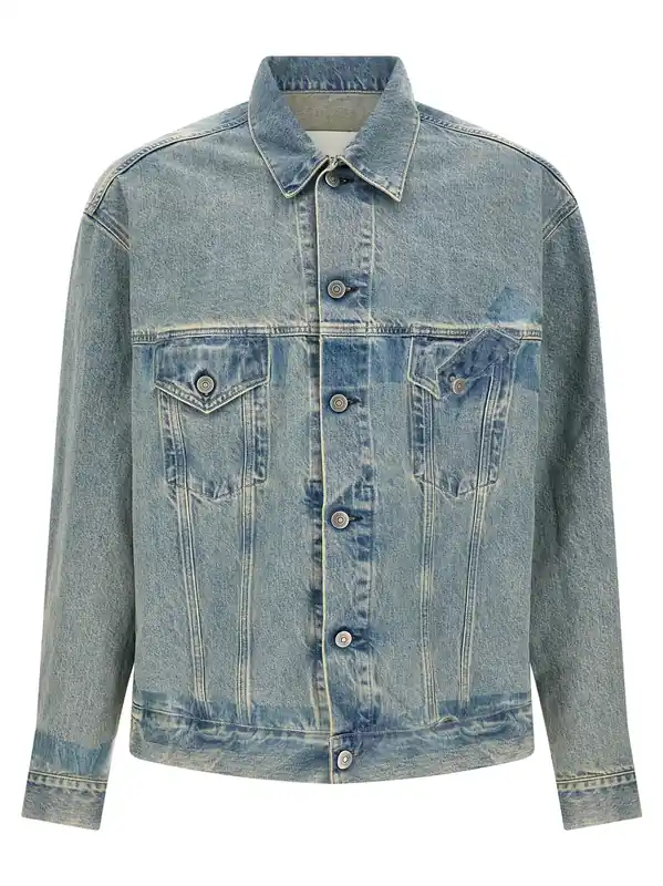 Taped Puffer Jackets Blue - Maison Margiela