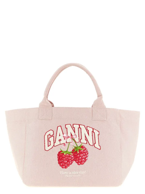 Raspberry Tote Bag Pink - Ganni