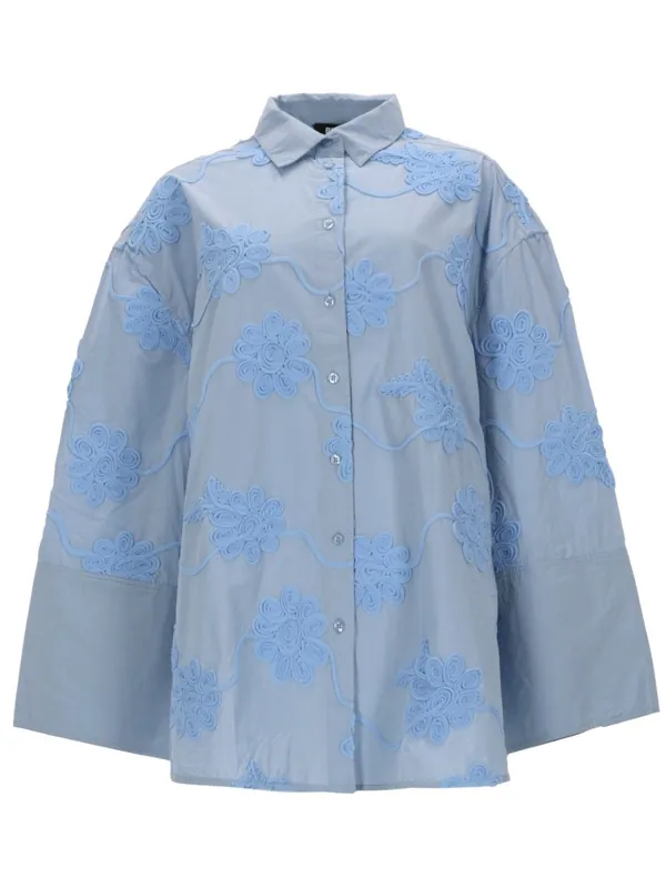 Camicia Oversize Con Dettoglio Floreale - Rotate