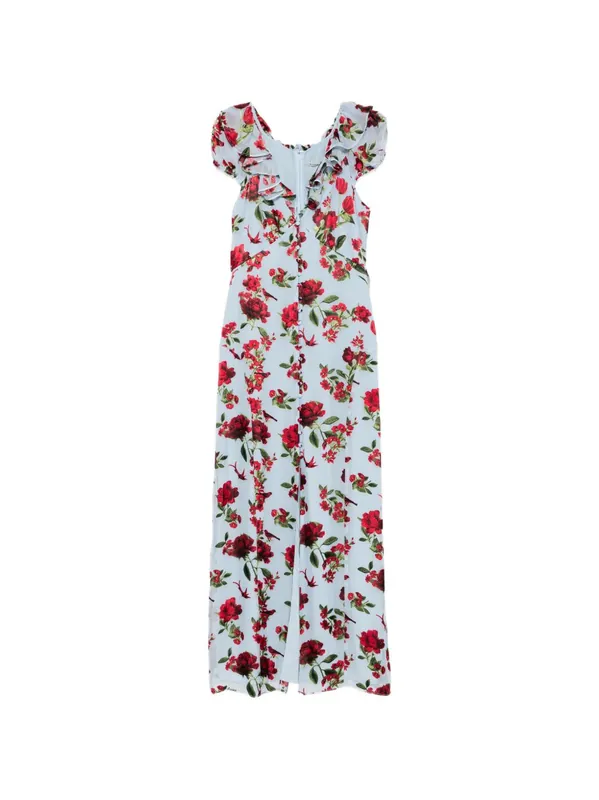 Tara Printed Long Dress - Alice + Olivia