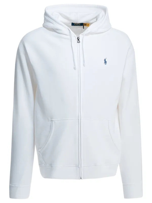 Full Zip Sweatshirt With Logo Sweatshirts White - Polo Ralph Lauren