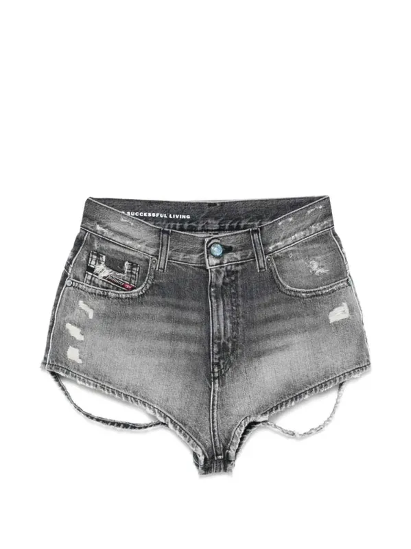 Distressed-Look Shorts