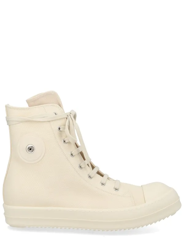 Sneaker Alta In Denim - Rick Owens DRKSHDW