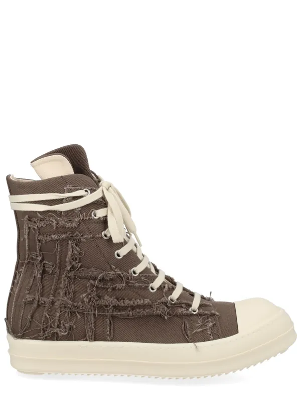 Sneaker Alta In Denim - Rick Owens DRKSHDW