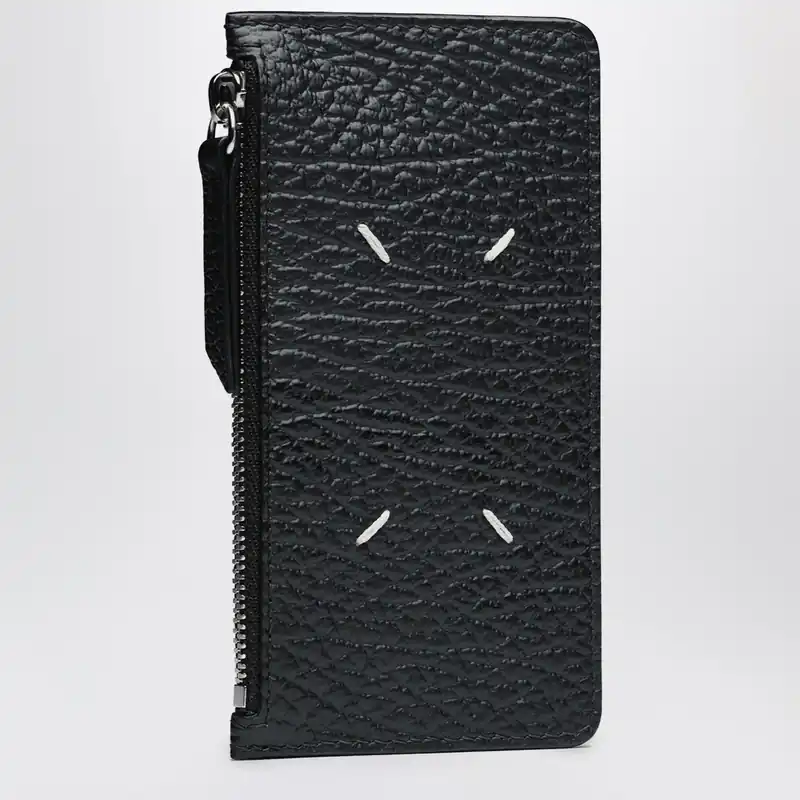 Black Four Stitches Long Card Holder - Maison Margiela