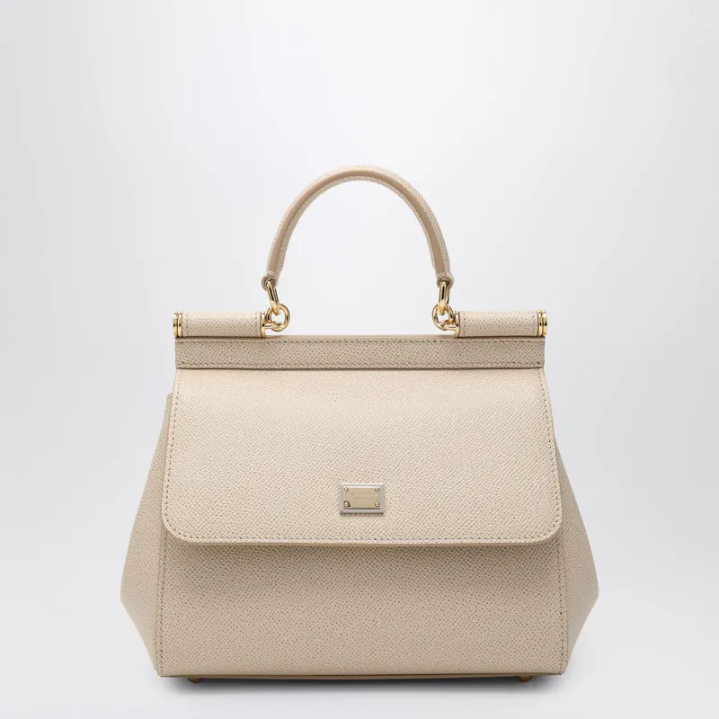 Medium Sicily Handbag In Nude Pink - Dolce & Gabbana