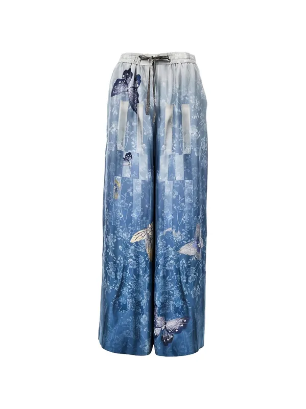 Printed Silk Trousers - Pierre Louis Mascia