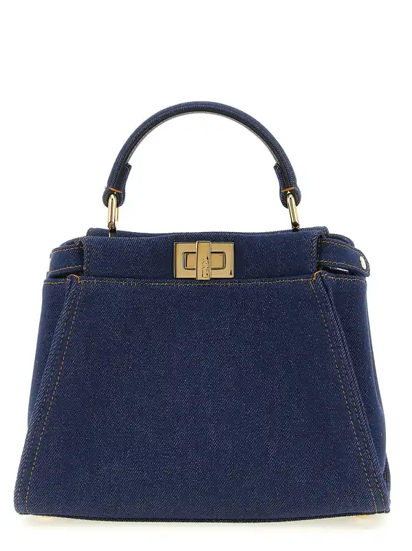 Peekaboo Hand Bags Blue - Fendi
