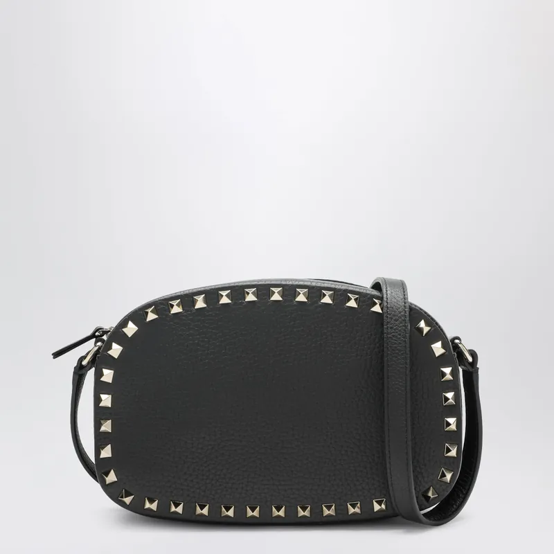 Rockstud Camera Case Crossbody Bag In Black Leather - Valentino Garavani