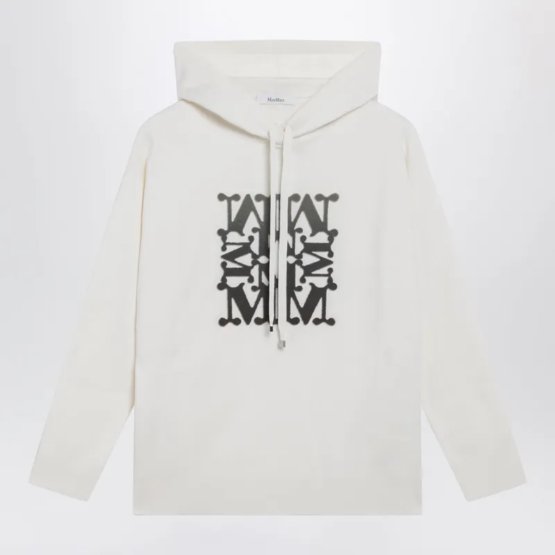 Taddeo Hooded Virgin Wool Sweater In White - Max Mara