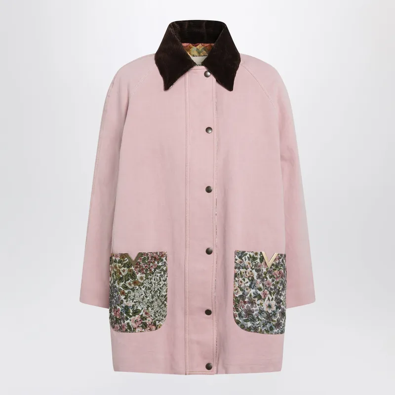 Pink Denim Caban Jacket - Valentino Garavani