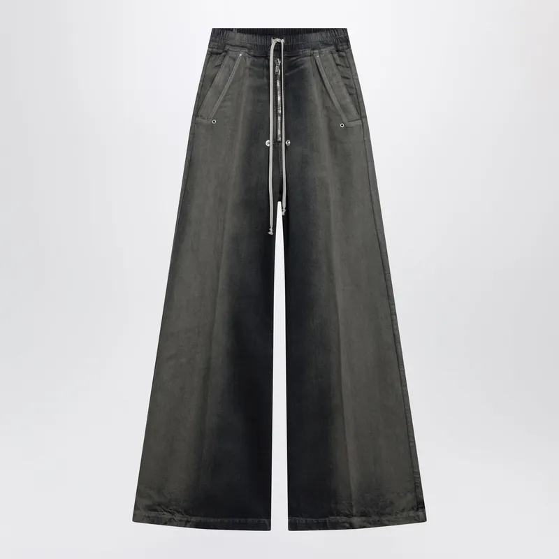 Wide-Leg Pants In Grey Degradé Denim