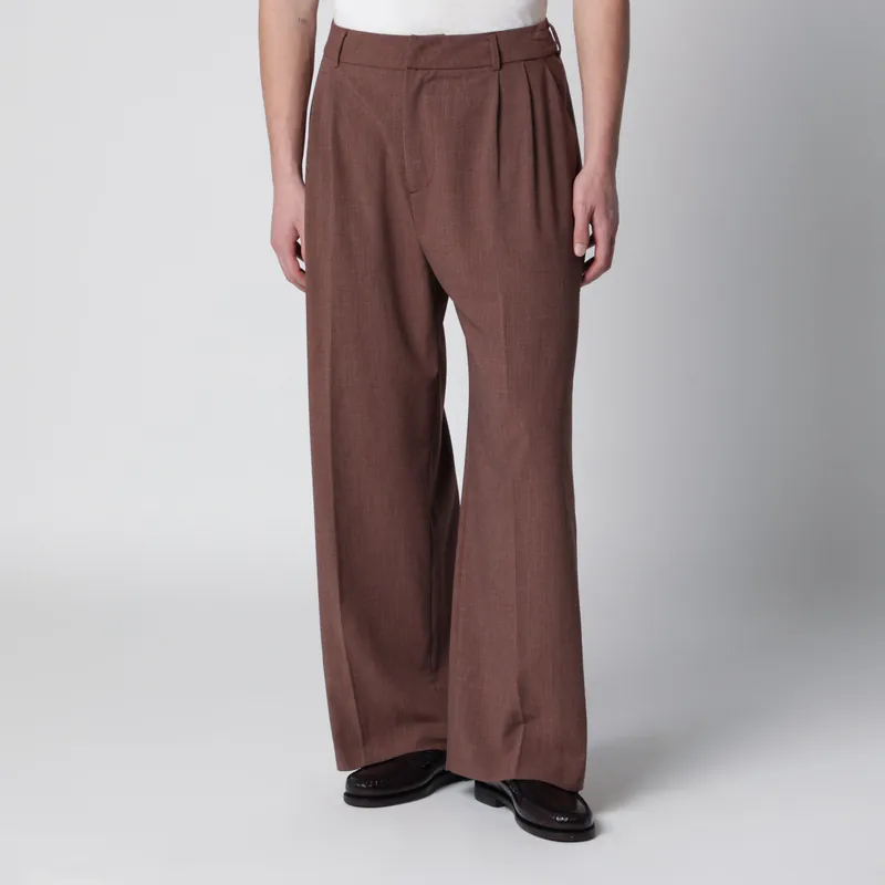Brick-Colored Inno Trousers In Viscose Blend