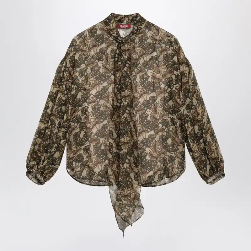 Printed Silk Chiffon Blouse - Max Mara