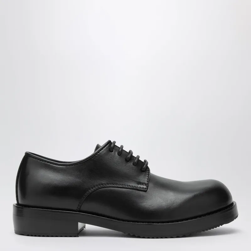 Classic Black Leather Derby Shoes - Dries Van Noten