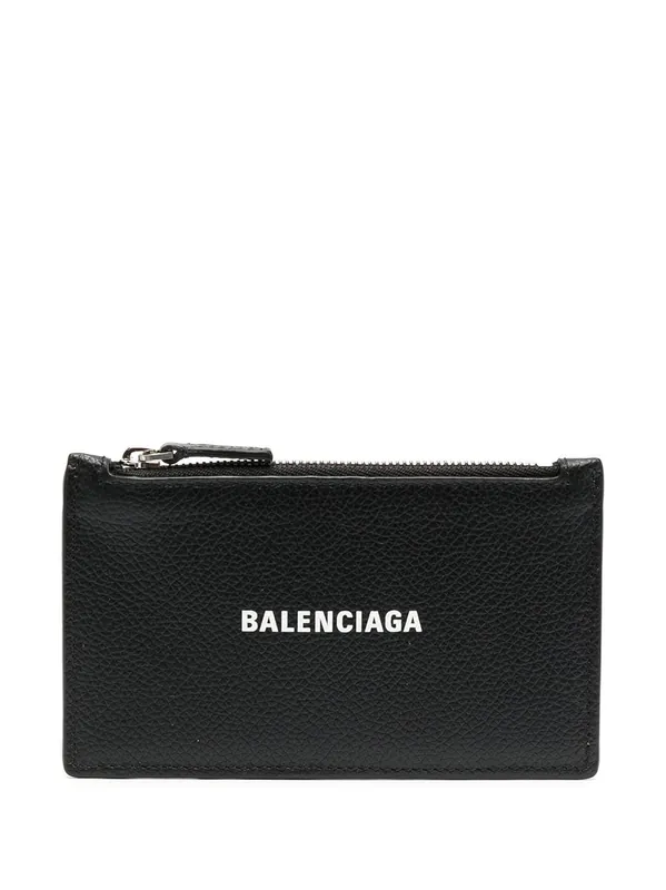 Cash Leather Card Case - Balenciaga