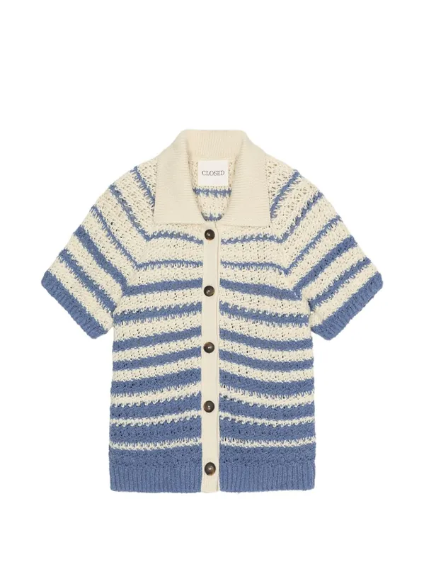Striped Cotton Cardigan - CLOSED