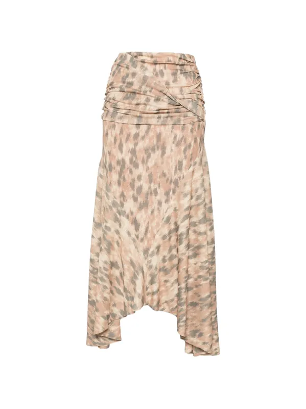 Printed Cotton Skirt - Ganni