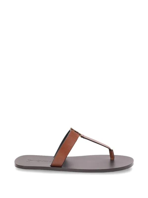 Cassandra Leather Thong Sandals - Saint Laurent