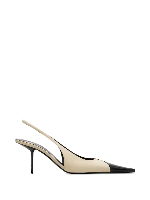 Babylone Leather Slingback Pumps - Saint Laurent