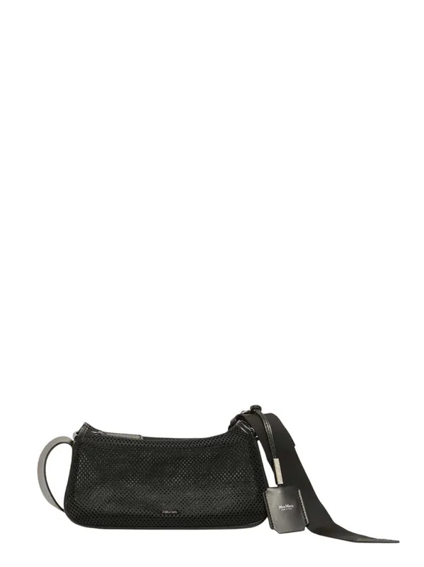 Micro Handbag In Technical Mesh - Black