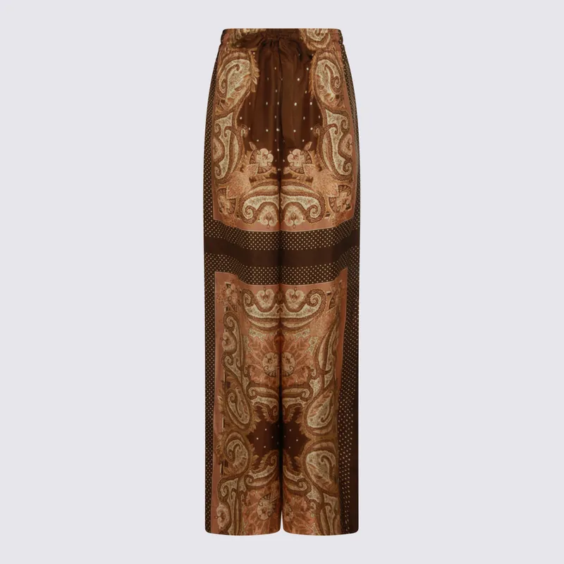 Trousers Caramel Paisley - Zimmermann