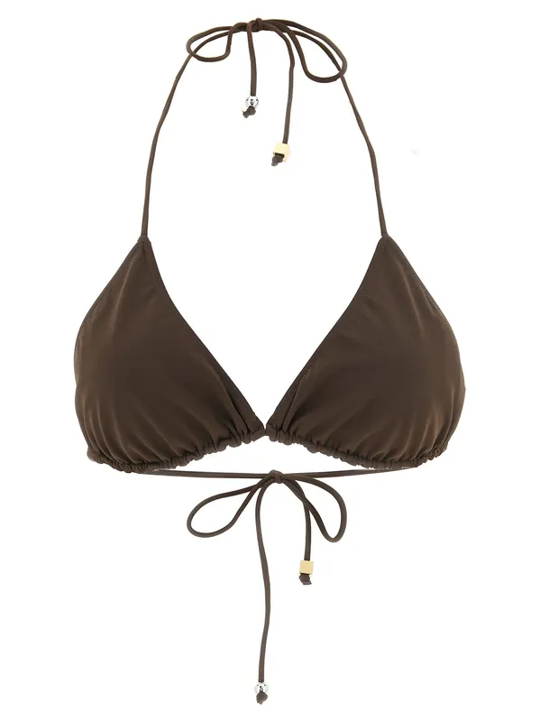 Le Haut De Plage Triangle Beachwear Brown - Jacquemus