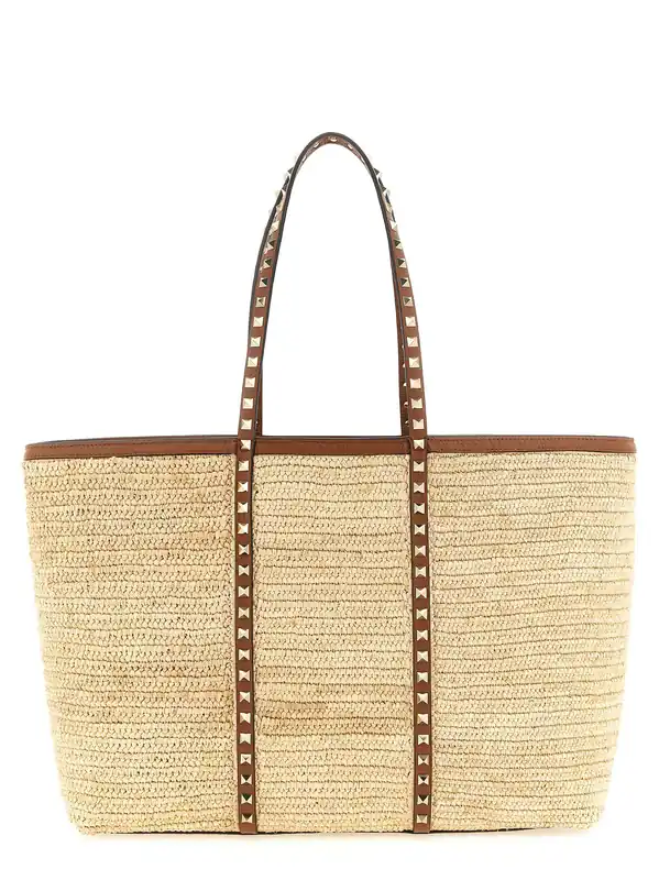 Rockstud Tote Bag Beige - Valentino Garavani