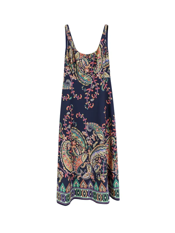 Dress With Iconic Multicolor Print - Etro