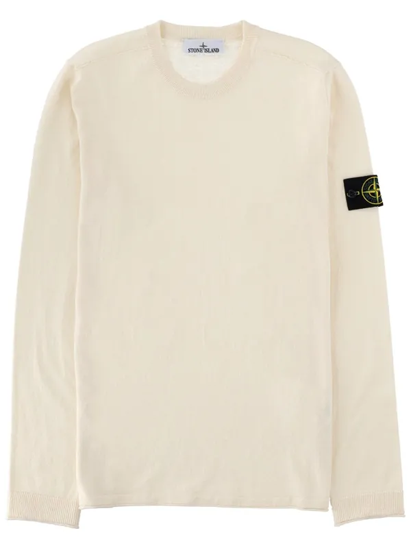 Maglia In Cotone Con Patch Logo - Stone Island