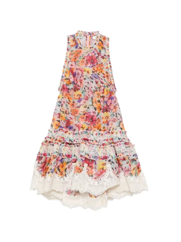 Luna Linen And Silk Dress - Zimmermann