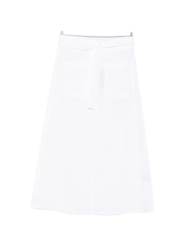 Linen And Cotton Blend Skirt - Toteme