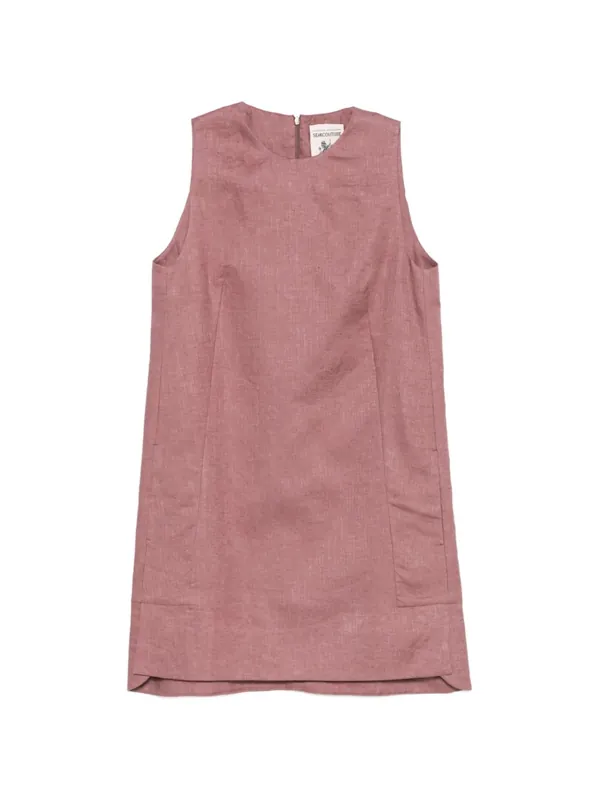 Sheena Linen Mini Dress - Semicouture