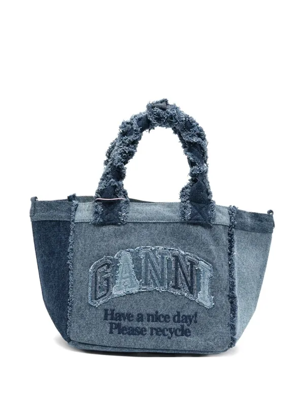 Denim Small Tote Bag - Ganni