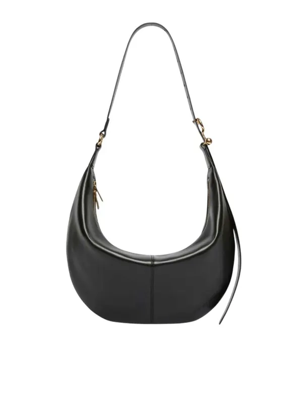 Nappa Leather Hobo Bag - Black