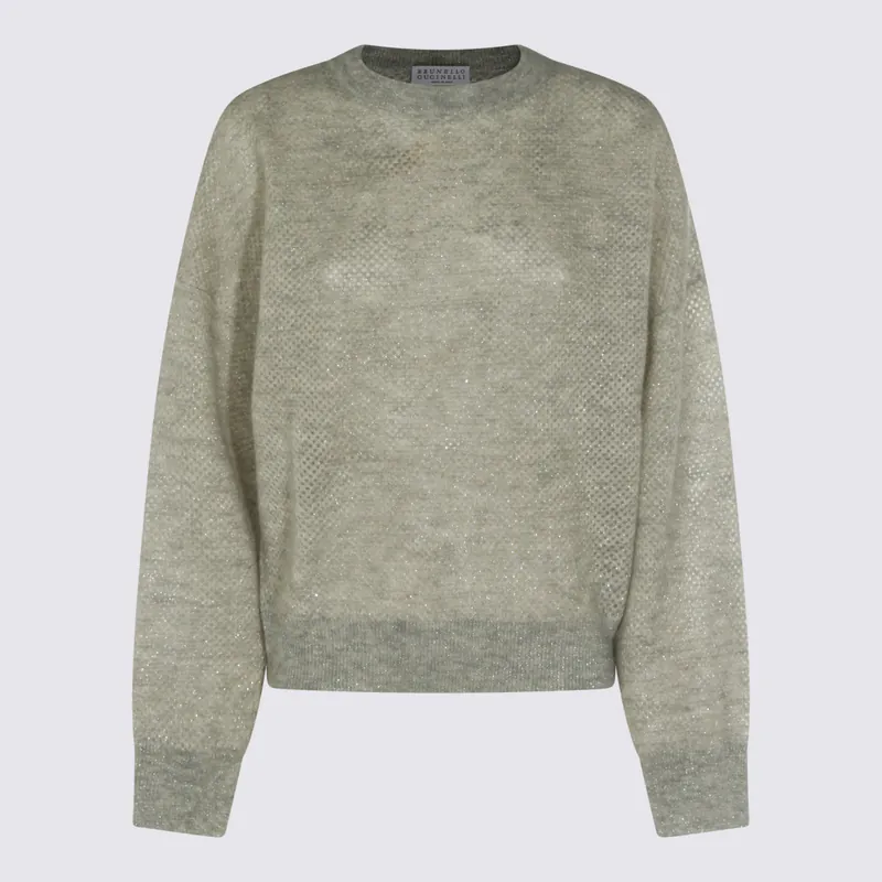 Sweaters Metallici E Grigi - Brunello Cucinelli