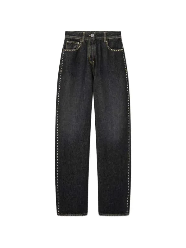 Studded Denim Trousers - Versace