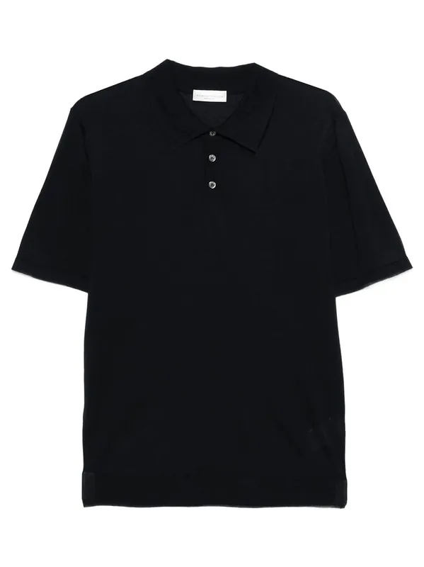 Silk Fine Knit Polo Shirt - Roberto Collina