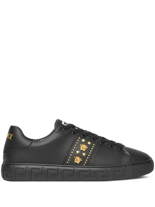 Greca Sneakers With Studs - Versace